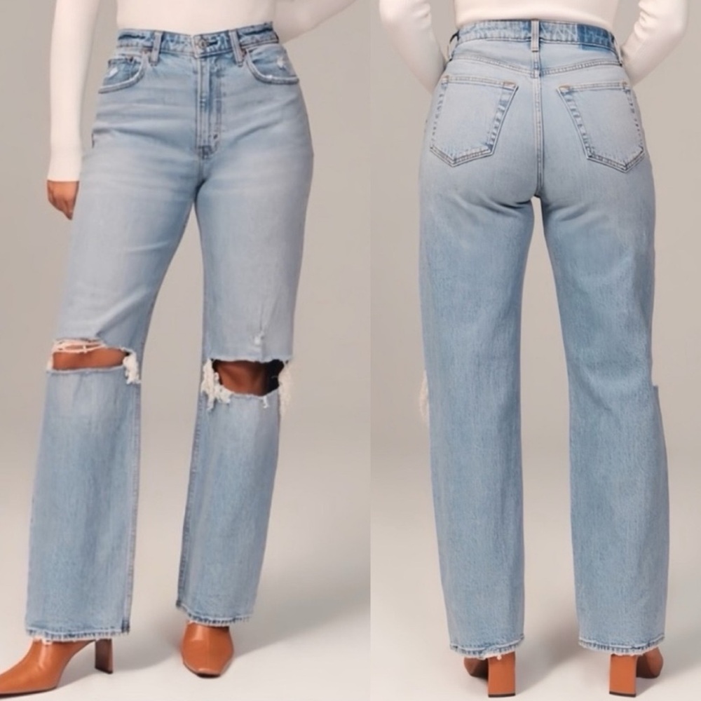 Abercrombie & Fitch Jeans | Abercrombie 90s Ultra High Rise Straight Leg Jeans